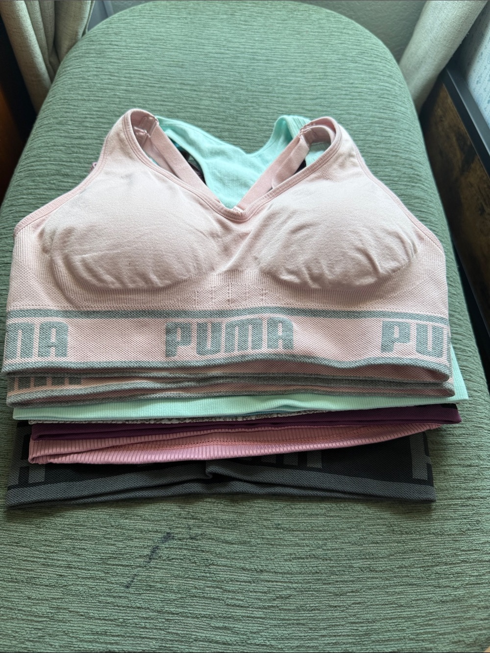 Mixed Color Racerback Sports Bra Bundle — Pink, Teal, Plum, Black - Picture 9 of 9